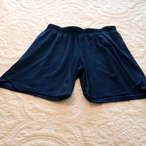 Mens Large 9" Athletic Navy Blue Workout Short